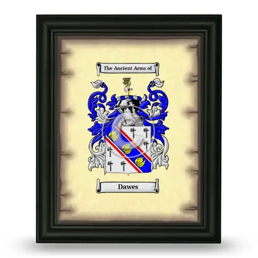 Dawes Coat of Arms Framed - Black