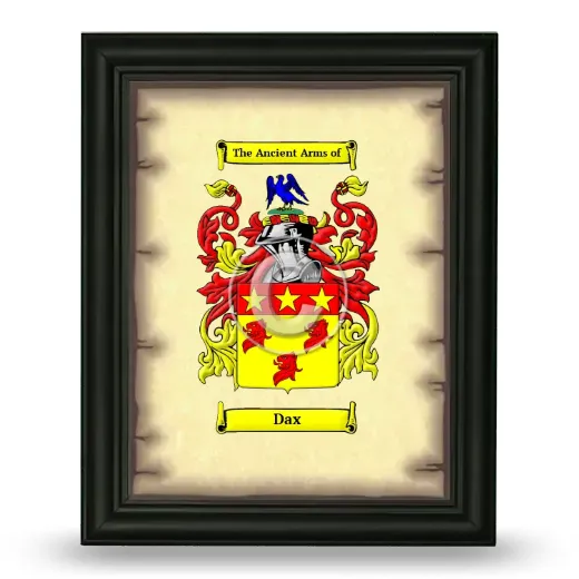 Dax Coat of Arms Framed - Black