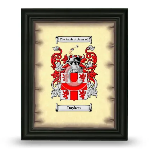 Dayken Coat of Arms Framed - Black