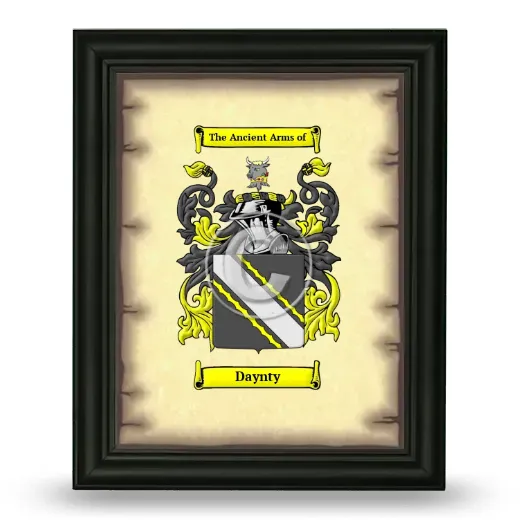 Daynty Coat of Arms Framed - Black