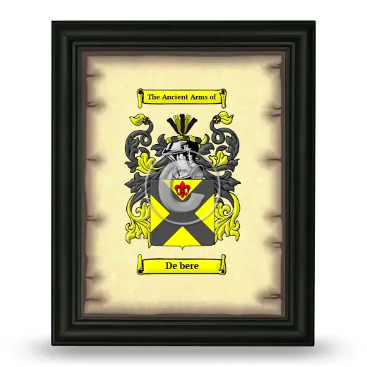De bere Coat of Arms Framed - Black