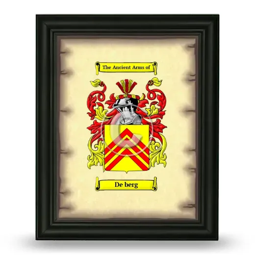 De berg Coat of Arms Framed - Black