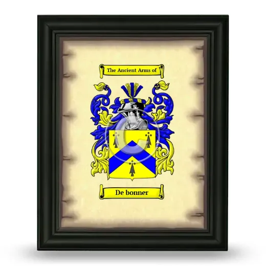 De bonner Coat of Arms Framed - Black