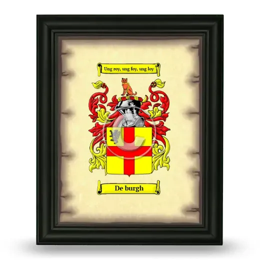 De burgh Coat of Arms Framed - Black
