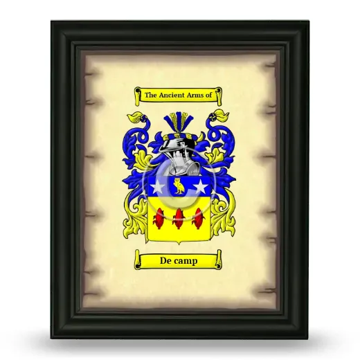 De camp Coat of Arms Framed - Black