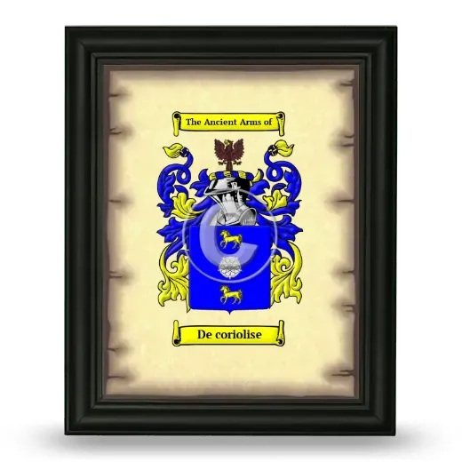 De coriolise Coat of Arms Framed - Black