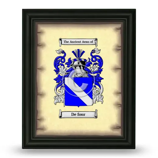 De four Coat of Arms Framed - Black