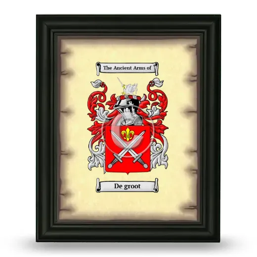 De groot Coat of Arms Framed - Black