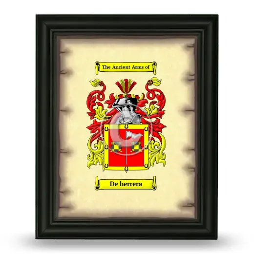 De herrera Coat of Arms Framed - Black