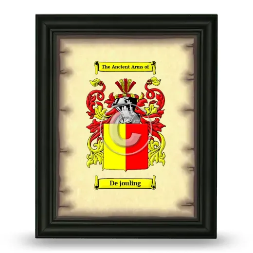 De jouling Coat of Arms Framed - Black