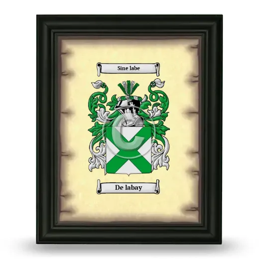 De labay Coat of Arms Framed - Black