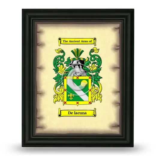 De lacuna Coat of Arms Framed - Black