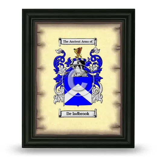 De ladbrook Coat of Arms Framed - Black