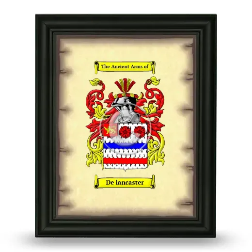 De lancaster Coat of Arms Framed - Black