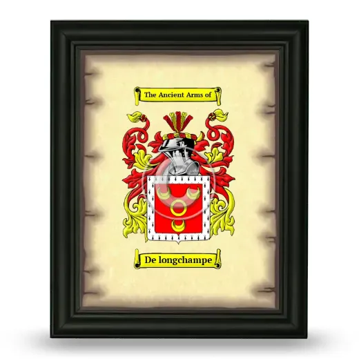 De longchampe Coat of Arms Framed - Black