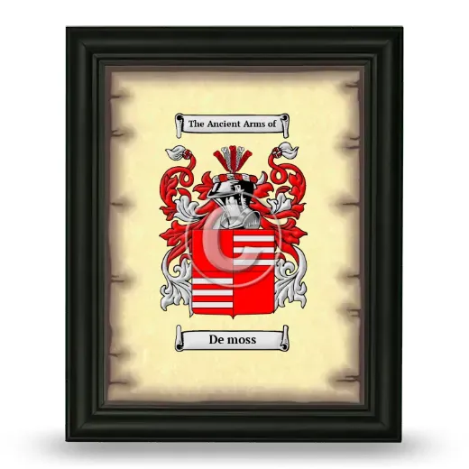 De moss Coat of Arms Framed - Black