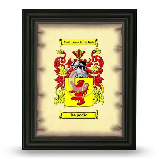 De podio Coat of Arms Framed - Black