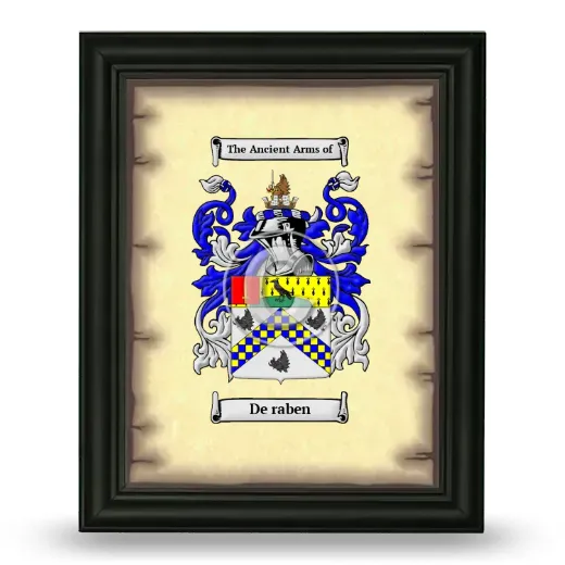 De raben Coat of Arms Framed - Black