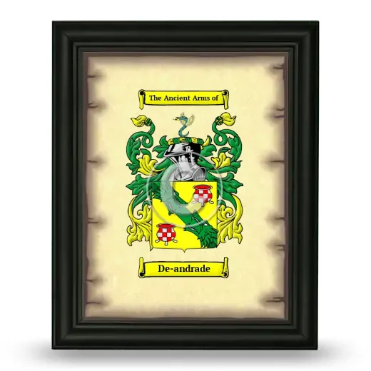 De-andrade Coat of Arms Framed - Black