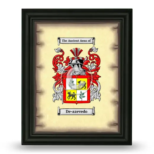 De-azevedo Coat of Arms Framed - Black