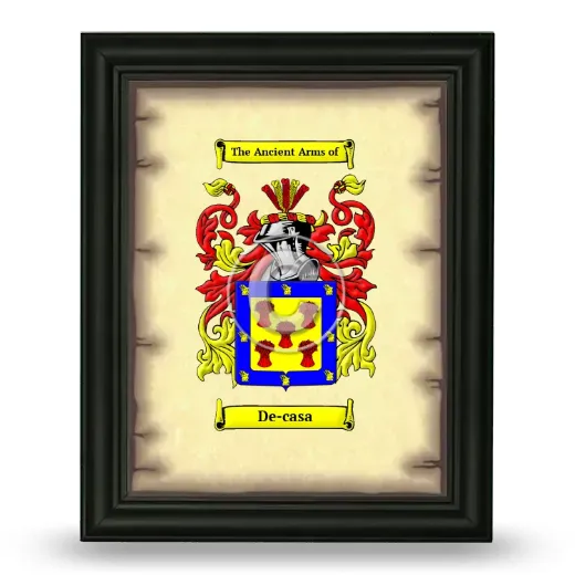 De-casa Coat of Arms Framed - Black
