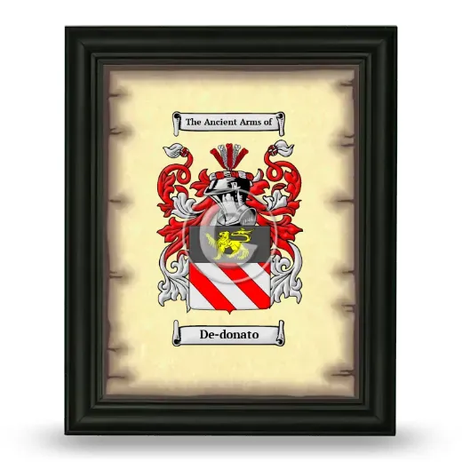 De-donato Coat of Arms Framed - Black