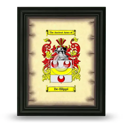 De-filippi Coat of Arms Framed - Black