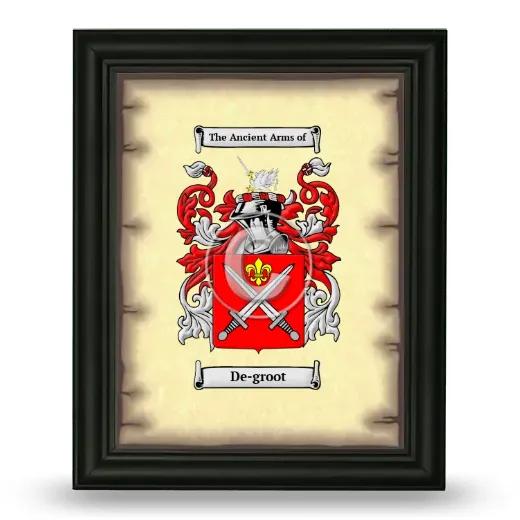 De-groot Coat of Arms Framed - Black