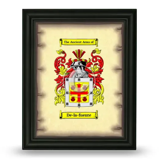 De-la-fuente Coat of Arms Framed - Black