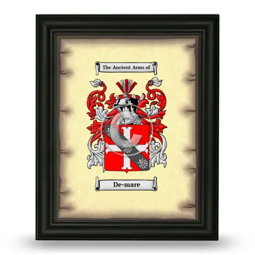 De-mare Coat of Arms Framed - Black