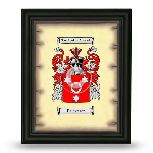 De-pester Coat of Arms Framed - Black