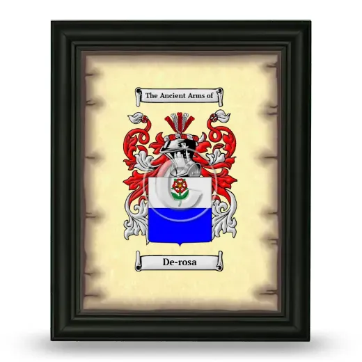 De-rosa Coat of Arms Framed - Black