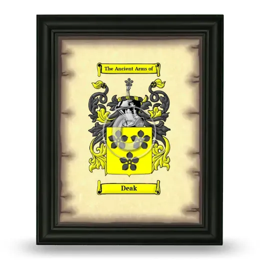 Deak Coat of Arms Framed - Black