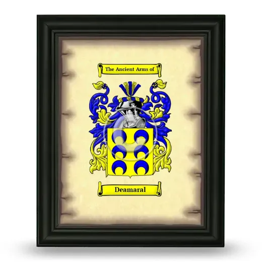 Deamaral Coat of Arms Framed - Black