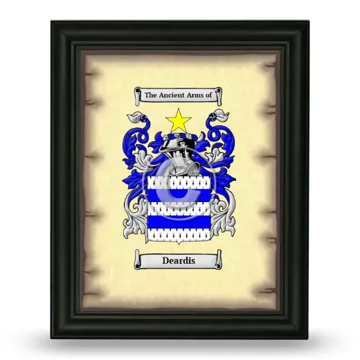 Deardis Coat of Arms Framed - Black
