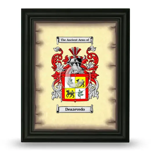 Deazevedo Coat of Arms Framed - Black