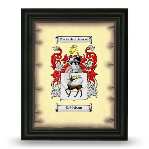 Debbison Coat of Arms Framed - Black