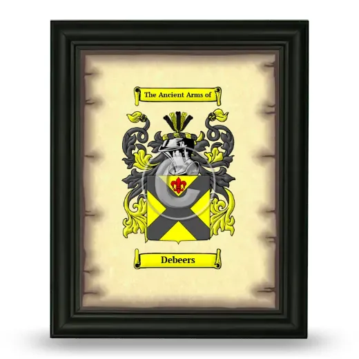Debeers Coat of Arms Framed - Black