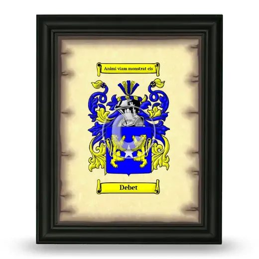 Debet Coat of Arms Framed - Black