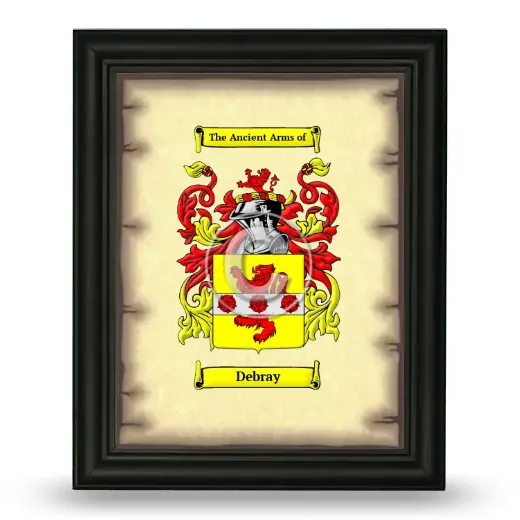 Debray Coat of Arms Framed - Black