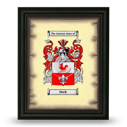 Deck Coat of Arms Framed - Black