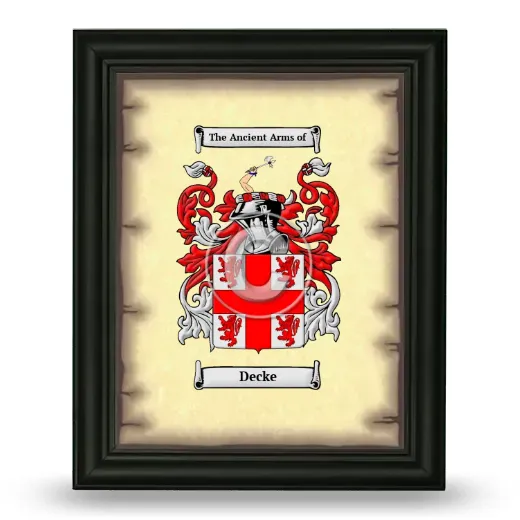Decke Coat of Arms Framed - Black