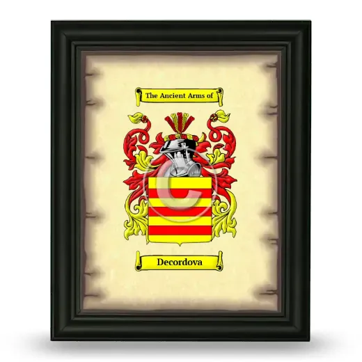 Decordova Coat of Arms Framed - Black