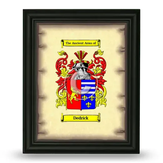 Dedrick Coat of Arms Framed - Black