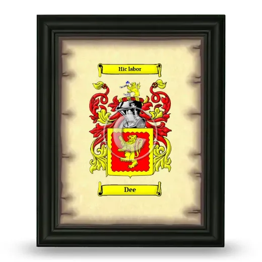 Dee Coat of Arms Framed - Black