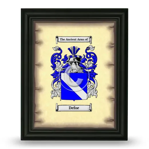 Defoe Coat of Arms Framed - Black