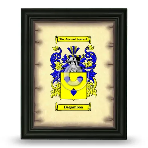 Degamboa Coat of Arms Framed - Black