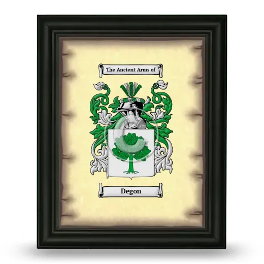 Degon Coat of Arms Framed - Black