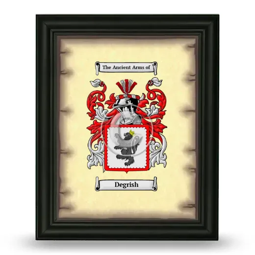 Degrish Coat of Arms Framed - Black