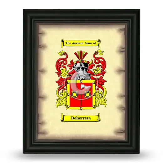 Deherrera Coat of Arms Framed - Black